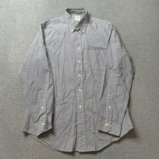 Brooks Brothers Shirt Mens Medium Blue Seersucker The Original Polo Regent Fit