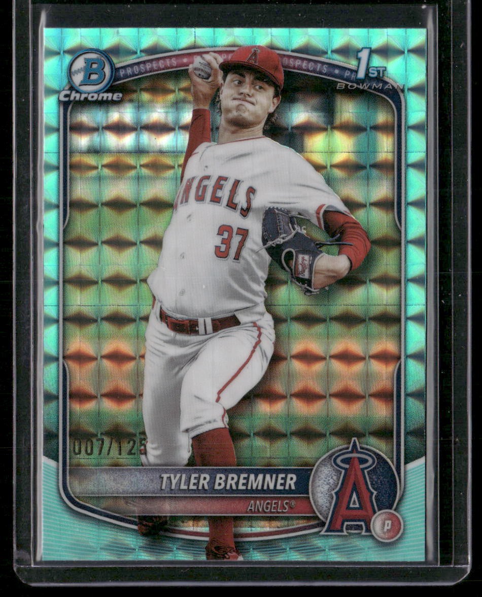 2025 Bowman Draft #BDC-37 Tyler Bremner Chrome Aqua Geometric /125