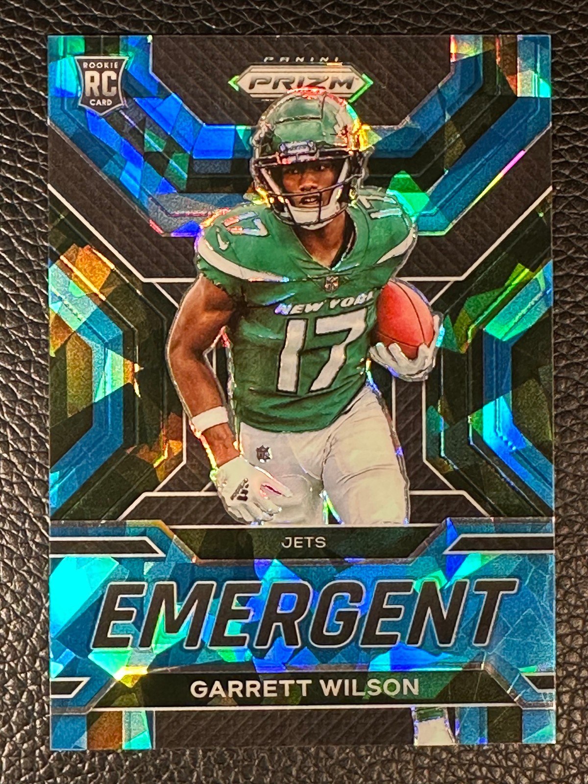 2022 Panini Prizm Emergent Blue Ice Garrett Wilson 21/99 RC Rookie
