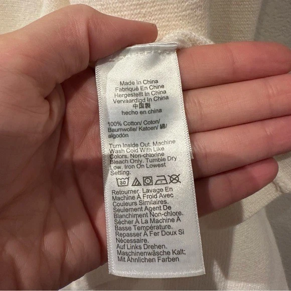 J. Blazer suéter para mujer Crew marfil talla grande 100 % algodón Foto 4 de 4