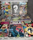 LOT of 9 VINTAGE Comics - Marvel Ghost Rider DC Hulk Bagged Boarded Collection