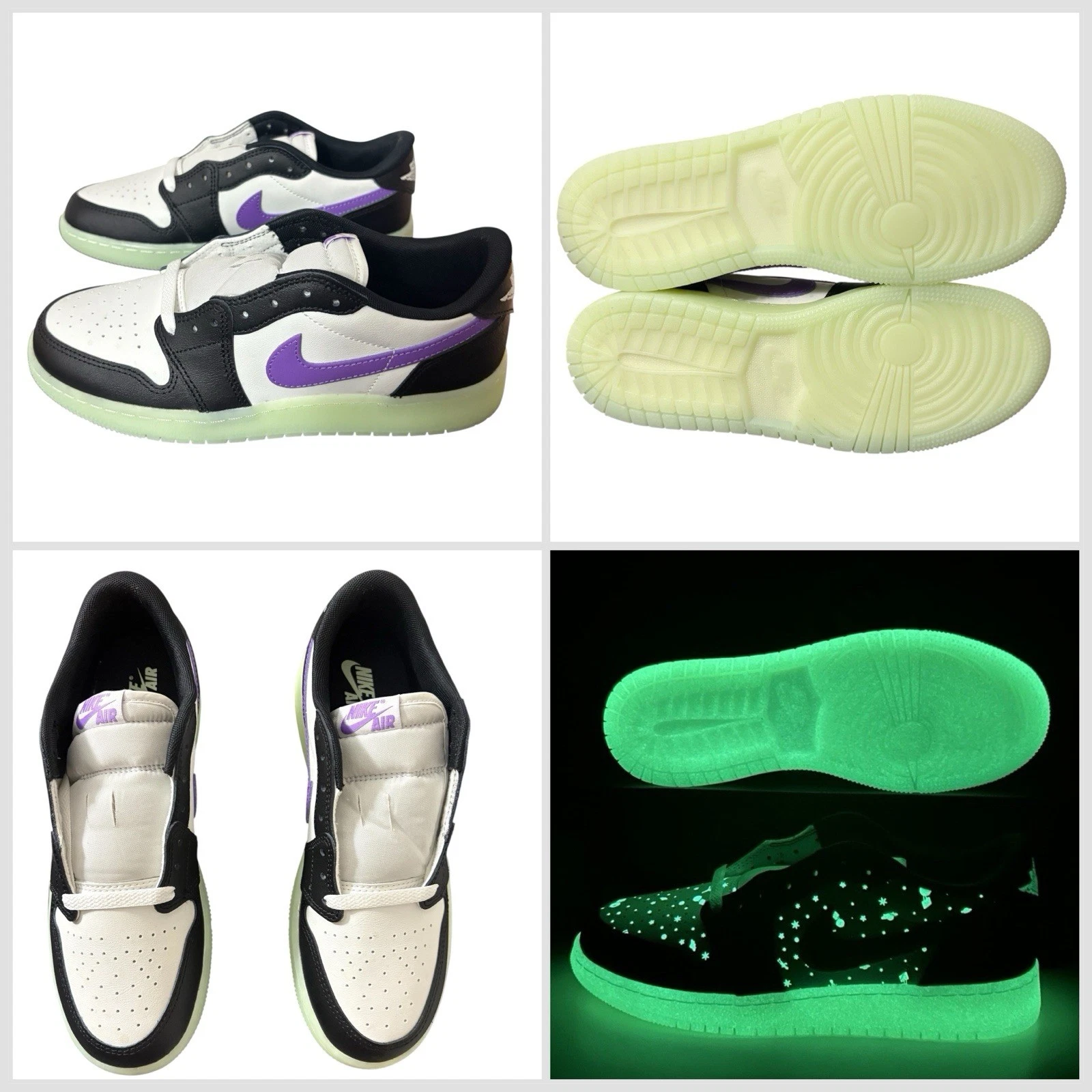 [HF0410 001] Air Jordan 1 Retro Low (GS) "Black Raspberry" Taglia 6.5Y Donna 8