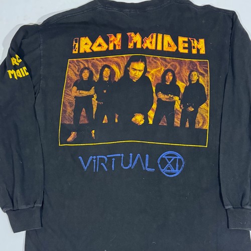Vintage 90s Iron Maiden Virtual Mexican Bootleg AOP Long Sleeve tee shirt Large - Picture 5 of 5