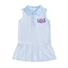 Toddler Baby Girl 4th of July Outfit Little Girls American Flag Lapel Collar ...