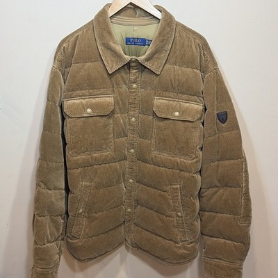 POLO Ralph Lauren Jacket Parka 3XB B&T Camel Brown Corduroy Button Up 650 Down