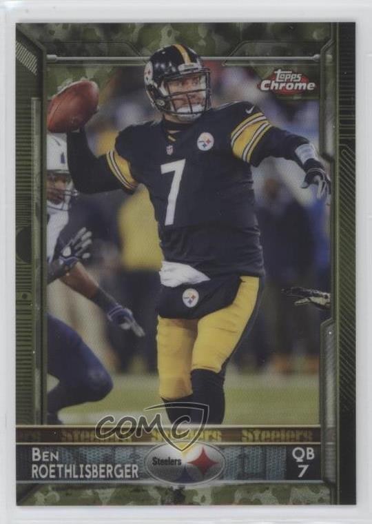 2015 Topps Chrome STS Camo Refractor 484/499 Ben Roethlisberger #30 0j7s