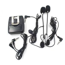 Plastic Motorcycle Intercom Host With Headphones Kit Helmet Wired Walkie Talkie