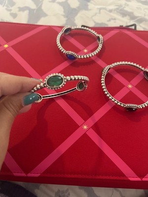 LAGOS MAYA FACETED DOUBLET STATION BANGLE BRACELET BRAND NEW $445 SZ M