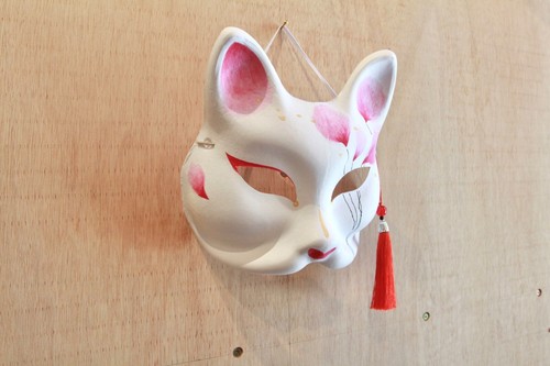 Japanese OMEN Fox mask hand-painted masquerade Anime cosplay decorative - Picture 3 of 8