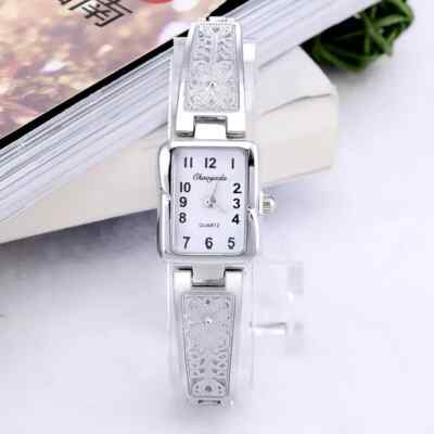 Female Bracelet Watch Silvery Fashion Wristwatch Fancy Women Watches Gift Trendy