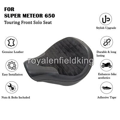 Adapté Pour Royal Enfield Super Meteor 650 Noir Personnalisé Touring Avant Solo - Photo 1/4
