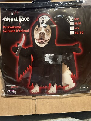 Spirit Halloween Scream Ghost Face Halloween Dog Costume Size Small