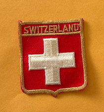 Vintage Switzerland patch, Sew on Switzerland patch, Swiss