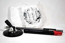 Spin Mop Extendable Pole Floor Mop 360° Rotating Cleaning w/ 2 Mop Heads