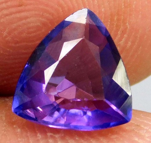 Zertifizierter 7,90 ct Ceylon lila-blauer Saphir Trillionenschliff loser Edelstein - Bild 2 von 8