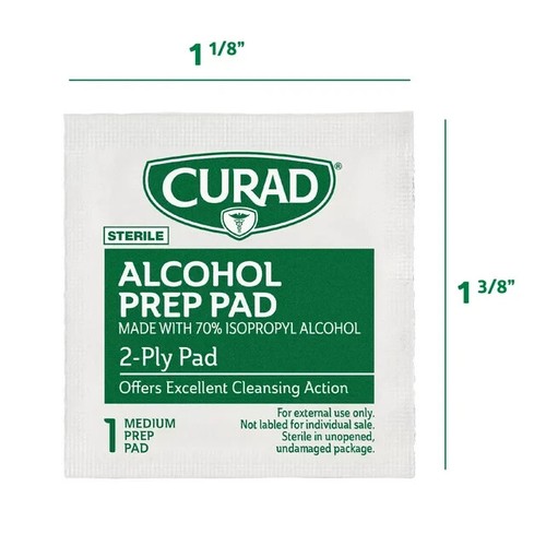 1600 Count Curad Sterile Alcohol Prep Pads Medium 2-Ply Topical Antiseptic 4x400 - Picture 2 of 24