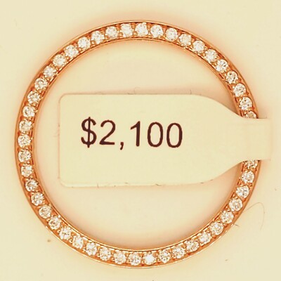 Custom Diamond Bezel For 31 MM Midsize Rolex 14K ROSE GOLD