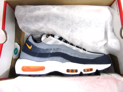 Nike Air Max 95 Midnight Navy Laser Orange Mens Sz 9 Shoe Sneaker