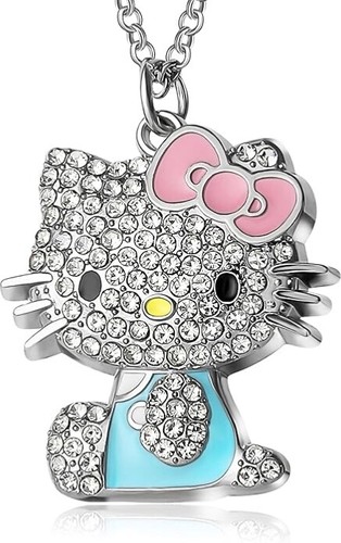 Sanrio Hello Kitty Pave Crystal Pendant Necklace Official License