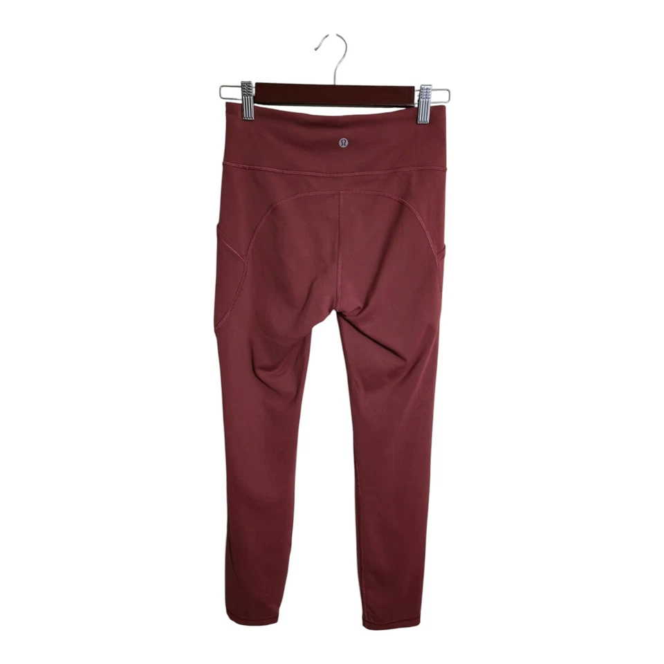 Lululemon Pant Women 6 Red Invigorate 25” Tight Athleisure Sportswear LW5CQFS  - Image 2 of 4
