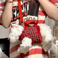 Mujeres Niñas Esponjoso West Highland Perro Bandolera Bolso de Mano de Felpa Regalo de Cumpleaños