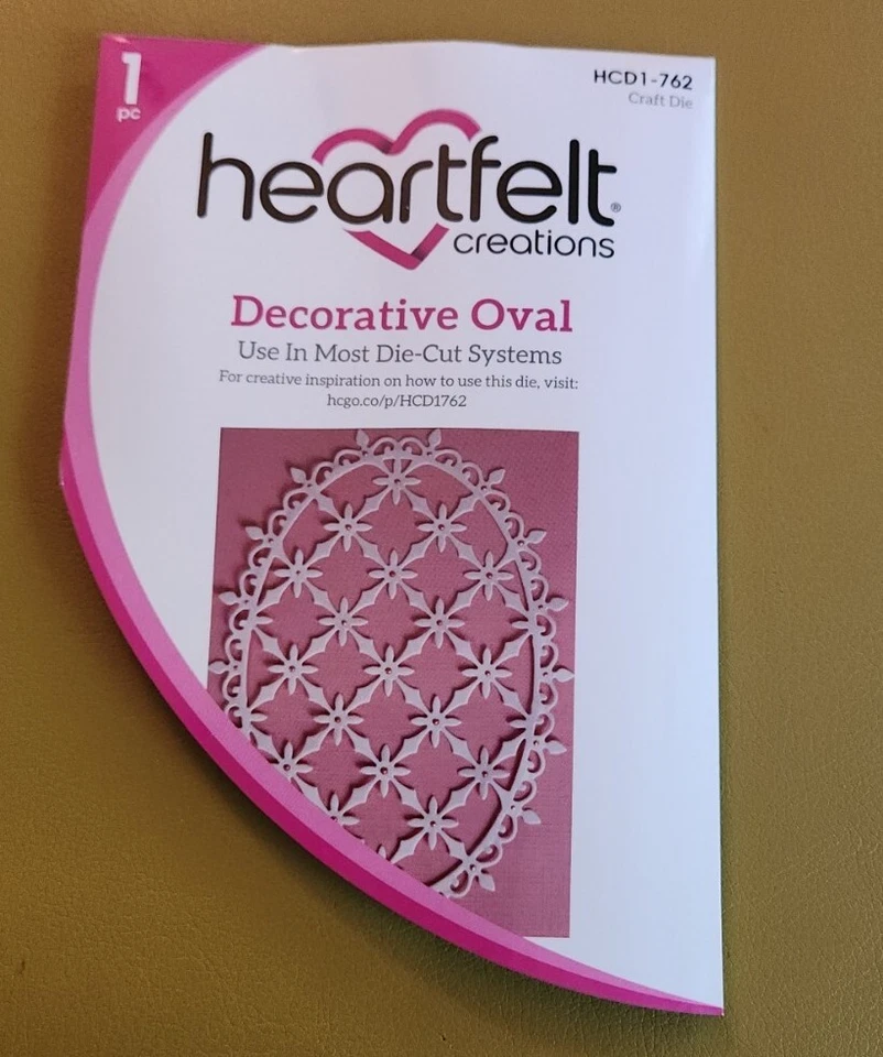 Tarjeta de boda Heartfelt Creations troqueles artesanales decorativos ovalados HCD1-758 celosía Foto 2 de 4