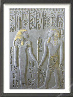 5 verschiedene Reliefformen Haremhab Osiris Ägypten Gips Beton R