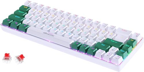 68-Key Compact Mechanical Gaming Keyboard with RGB Backlight in Green-image