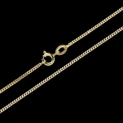 Kette Panzerkette 1,4 mm Gold 24 Karat vergoldet Damen Herren gelbgold K2691S - Bild 1 von 4