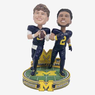 bubbles USA マークオキルポフィギュア Blake Corum & J.J. McCarthy Michigan Wolverines Dual Bobblehead