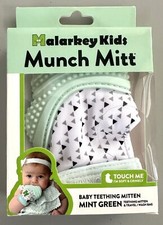 Malarkey Kids Munch Mitt - Mint Green Triangles