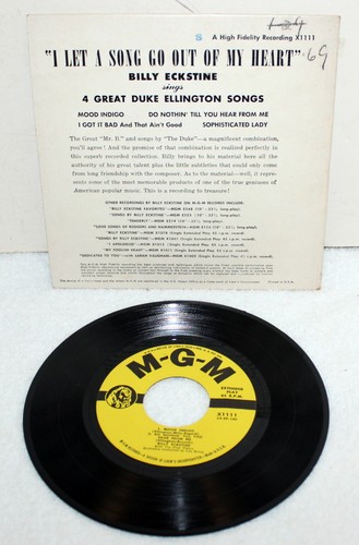 Billy Eckstine ~ Sings 4 Great Duke Ellington Songs ~ 45 RPM Picture Sleeve MGM - Picture 2 of 8