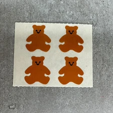 1979 Mrs. Grossman's Stickers Vintage Bear Module 1.50" x 2" 1970s CA