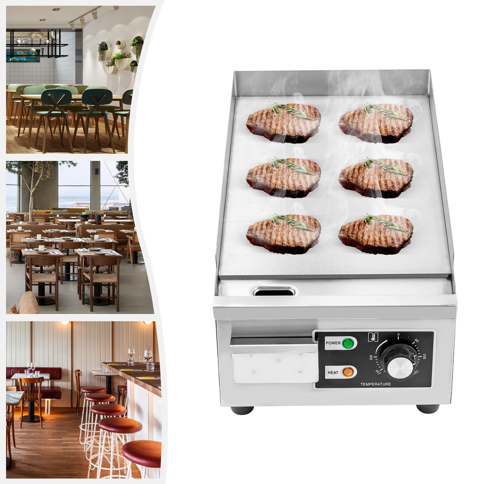 Electric Griddle Grill BBQ Hot Plate 2500W Commercial Stainless Steel