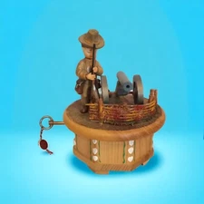 VTG Anri Thorens WW11 Music Box Plays Going Away Switzerland 1968 Rare EUC Works