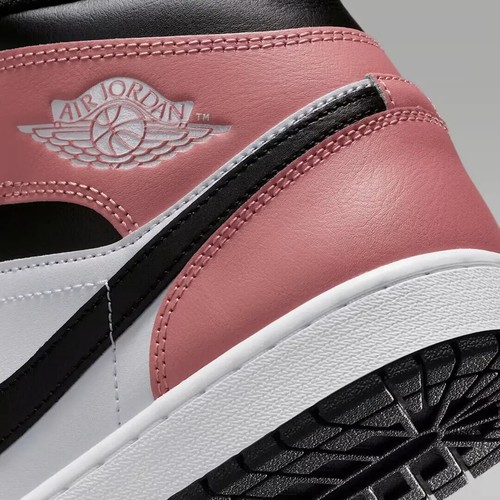 DQ8426-100 Nike Air Jordan 1 Mid White Rust Pink Black (Men's) - Picture 7 of 7