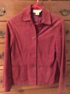 berry suede jacket