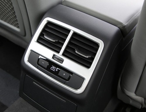 For Audi A4 A5 S4 S5 2017-2024 Matte Silver Rear AC Air Outlet Vent Frame Trim - Picture 3 of 6