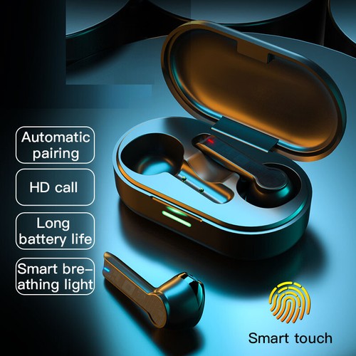Mini Bluetooth Headset Earbuds Stereo Wireless Earphones with Charging Case - Picture 3 of 14