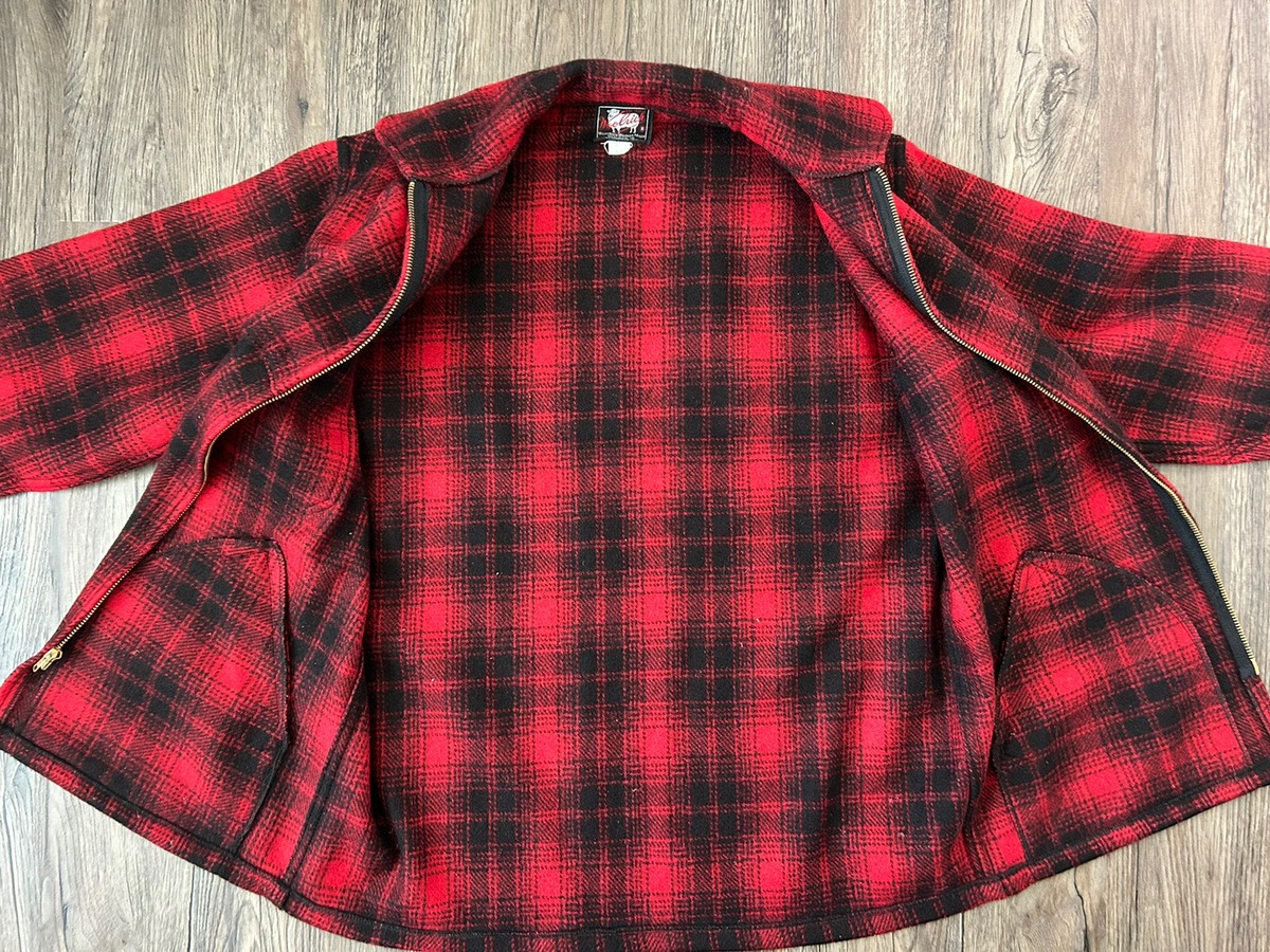 【50's WOOLRICH】\"Mackinaw jacket\" 50s Woolrich 503 Mackinaw Wool Plaid Hunting Winter Jacket