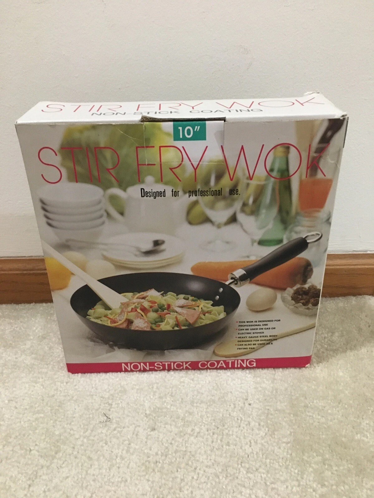 10 Inch Stir Fry Wok Steel with Non-Stick Coating With Utensils NEW
Opens in a new window or tab