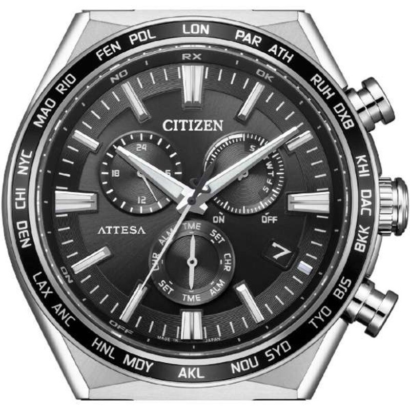Citizen Attesa CB5966-69E Black Dial Super Titanium Men 