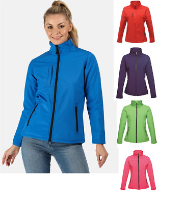Regatta Womens Octagon 3-Layer Softshell Jacket Zip Up Coat Water Resisitant