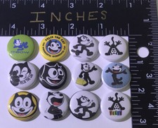 Felix The Cat 12 Pin Set Cartoon Pins Button 1 Inch Wonderful Kitty  Punk Badge