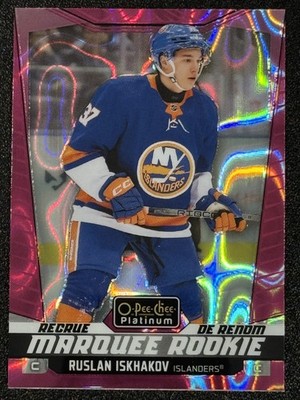 2024-25 O-Pee-Chee Platinum #242 Ruslan Iskhakov Pink Magma Rookie Card RC NYI