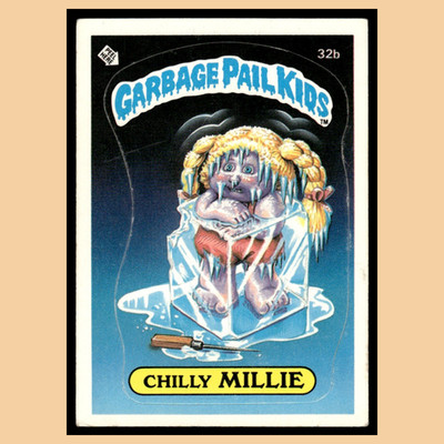 Chilly Millie #32B 1985 GLOSSY Topps Garbage Pail Kids Card EX