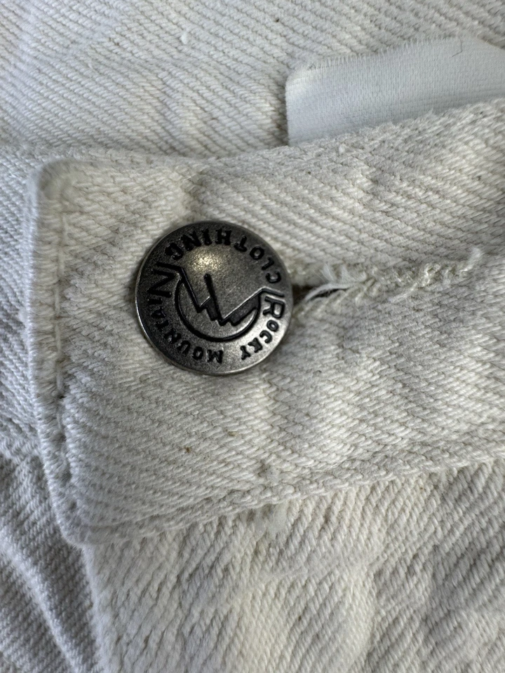 Jeans vintage Rocky Mountain verde limão costas nuas cintura alta Rockies tamanho 2817 - Imagem 4 de 4