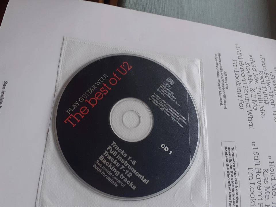 PLAY GUITAR WITH U2 (1992-2000) WITH SOUNDALIKE BACKING TRACKS & DEMOS CD - Image 2 of 4