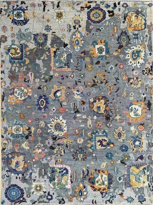 Classic Willow Gray Hand Knotted Wool Rug