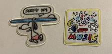 Set Of 2 - Peanuts Snoopy Embroidered Patches     Iron on or Sew on